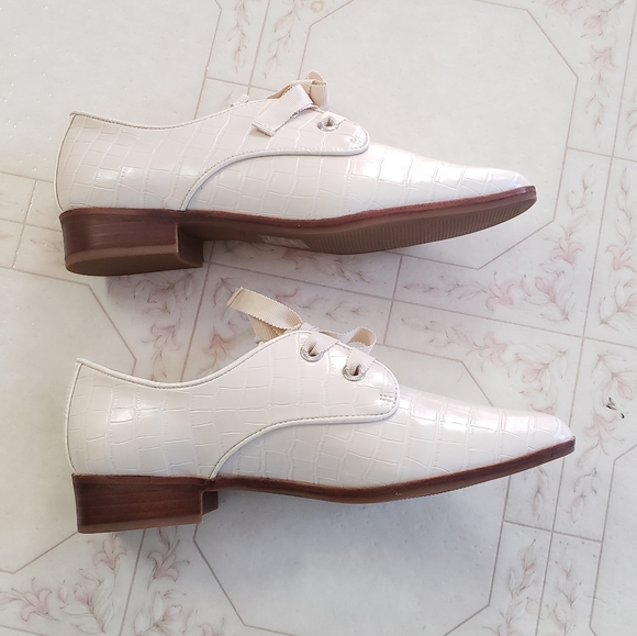 NWT Aldo Oxford shoes Womens 8.5 Crocodile Skin Flex Comfort Technology - Picture 6 of 16